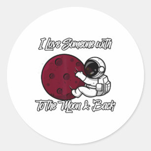 Sticker Rond J'Aime Quelqu'Un Avec La Maladie De La Cellule De