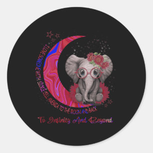 Sticker Rond J'Aime Quelqu'Un Avec L'Anémie De La Faucille Sur 