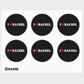 STICKER ROND J'AIME RACHEL (Feuille)