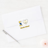 Sticker Rond J'aime Rhode Island (Enveloppe)