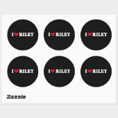 STICKER ROND J'AIME RILEY (Feuille)