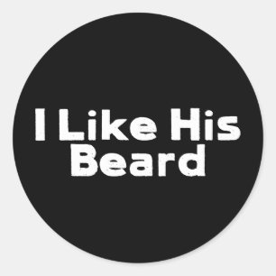 Sticker Rond J'Aime Sa Barbe