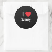 Sticker Rond J'aime Sammy (Sac)