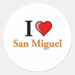 Sticker Rond J'aime San Miguel