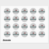 Sticker Rond J'aime Scrapbooking (Feuille)