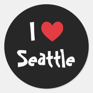 Sticker Rond J'aime Seattle