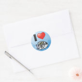 Sticker Rond J'aime sergent-major (Enveloppe)