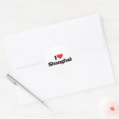 Sticker Rond J'aime Shanghai (Enveloppe)