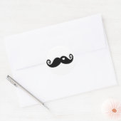 Sticker Rond J'aime simplement Moustache (Enveloppe)