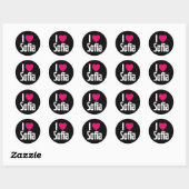 Sticker Rond J'Aime Sofia K He I He Sofia (Feuille)