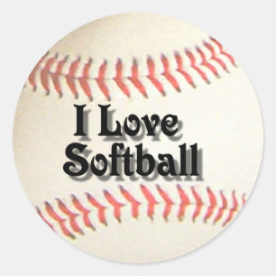 STICKER ROND J'AIME SOFTBALL-STICKER