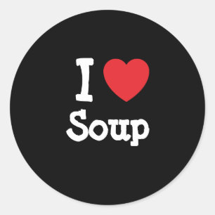 Sticker Rond J'aime Soupe coeur T-shirt