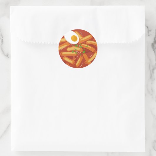 Sticker Rond J'aime Spicy Tteokbokki (Sac)
