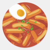Sticker Rond J'aime Spicy Tteokbokki (Devant)