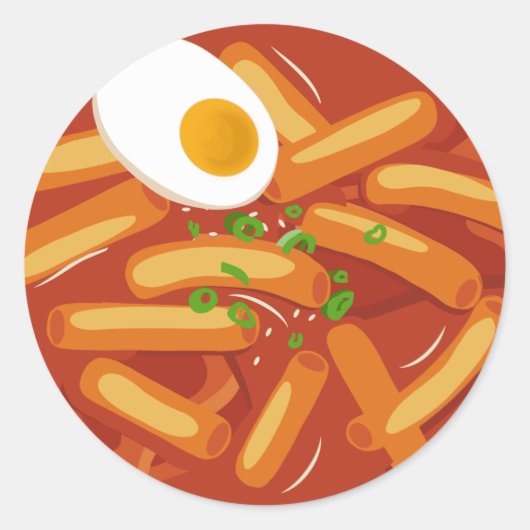 Sticker Rond J'aime Spicy Tteokbokki (Devant)