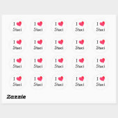 Sticker Rond J'aime Staci (Feuille)