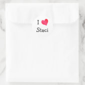 Sticker Rond J'aime Staci (Sac)
