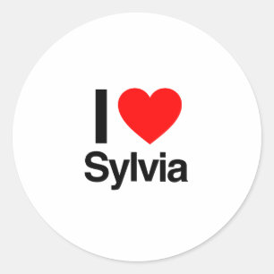 Sticker Rond j'aime sylvia