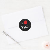 Sticker Rond J'aime Tahiti (Enveloppe)
