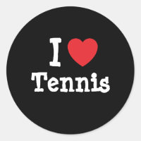 J'aime Tennis coeur personnalisé