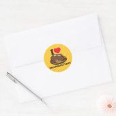 Sticker Rond J'aime Thanksgiving (Enveloppe)