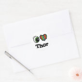 Sticker Rond J'aime Thor (Enveloppe)