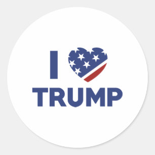 Sticker Rond J'aime Trump
