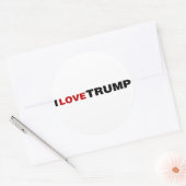 Sticker Rond J'aime Trump (Enveloppe)