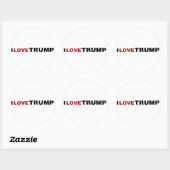 Sticker Rond J'aime Trump (Feuille)