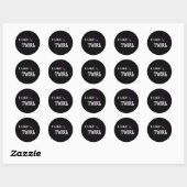 Sticker Rond j'aime twirl (Feuille)