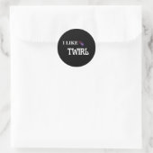 Sticker Rond j'aime twirl (Sac)