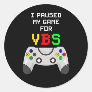 Sticker Rond J'aime Vbs Jeu vidéo École biblique de vacances Jo