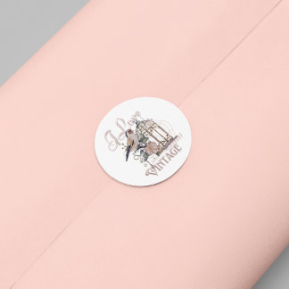 Sticker Rond J'aime Vintage