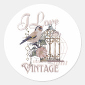 Sticker Rond J'aime Vintage (Devant)