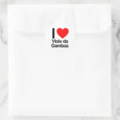 Sticker Rond j'aime viola da gambas (Sac)