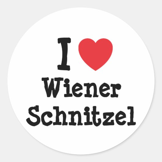 Sticker Rond J'aime Wiener Schnitzel coeur T-shirt (Devant)