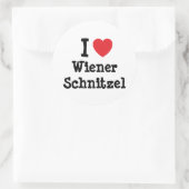 Sticker Rond J'aime Wiener Schnitzel coeur T-shirt (Sac)