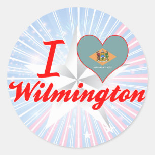 Sticker Rond J'Aime Wilmington, Delaware
