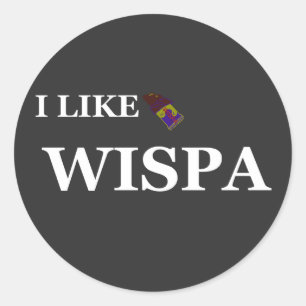 Sticker Rond j'aime wispa