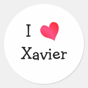 Sticker Rond J'aime Xavier