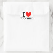 Sticker Rond J'aime Zucchini (Sac)