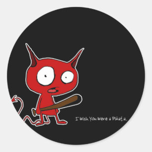 Sticker Rond J'aimerais que vous soyez une pinata