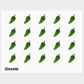 Sticker Rond Jalapeno Pepper (Feuille)