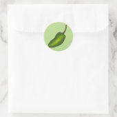 Sticker Rond Jalapeno Poivre épicé vert chaud Jalapenos Veggie (Sac)
