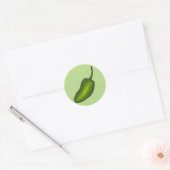 Sticker Rond Jalapeno Poivre épicé vert chaud Jalapenos Veggie (Enveloppe)