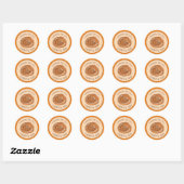 Sticker Rond Jalebi Sud-Asiatique Indien Mithai Sucré Snack (Feuille)