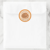 Sticker Rond Jalebi Sud-Asiatique Indien Mithai Sucré Snack (Sac)