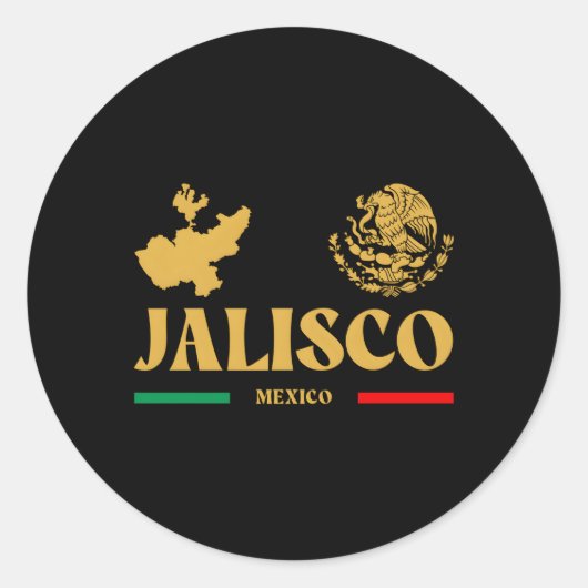 Sticker Rond Jalisco Avec L'Emblème Mexicain Jalisco (Devant)