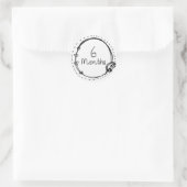 Sticker Rond Jalon Doodle de 6 mois (Sac)