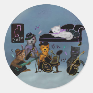 Sticker Rond Jam Fat Cats